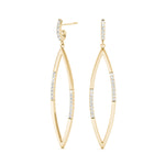 yellow gold diamond drop earrings