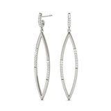 white gold diamond drop earrings 