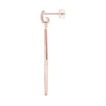 rose gold diamond drop earrings
