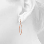 rose gold diamond drop earrings