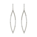 white gold diamond drop earrings 