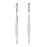 white gold diamond drop earrings