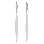 white gold diamond drop earrings