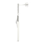white gold triangular diamond drop earrings
