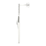 white gold triangular diamond drop earrings