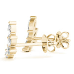 yellow gold diamond ear climbers 