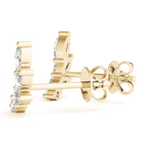 yellow gold diamond ear climbers 