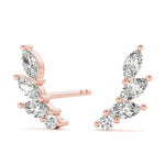 rose gold diamond ear climbers 