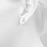 rose gold diamond ear climbers 