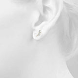 yellow gold diamond ear climbers 