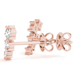 rose gold diamond ear climbers 