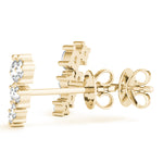 yellow gold diamond ear climbers