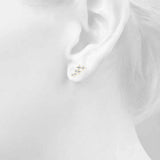 yellow gold diamond ear climbers