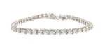14kt white gold 4 carat diamond tennis bracelet