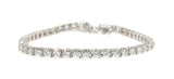 14kt white gold 4 carat diamond tennis bracelet