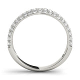 white gold triple row pave diamond wedding band