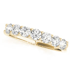 yellow gold 7-stone diamond wedding band 