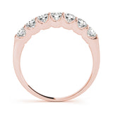 rose gold 7-stone diamond wedding band