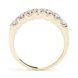 yellow gold 7-stone diamond wedding band 