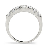white gold diamond 7-stone wedding band