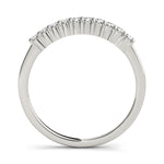 platinum diamond wedding band with 10 diamonds