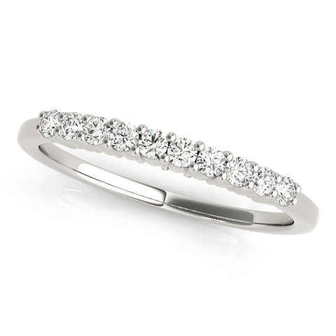 platinum diamond wedding band with 10 diamonds