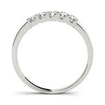 white gold 5-stone diamond wedding band