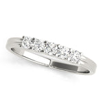 white gold 5-stone diamond wedding band