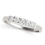 white gold 5-stone diamond wedding band
