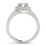 white gold diamond engagement ring with a double halo 