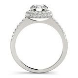 white gold diamond engagement ring with a double halo 