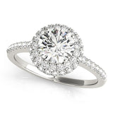 white gold diamond engagement ring with a double halo 