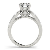 white gold triple row diamond engagement ring