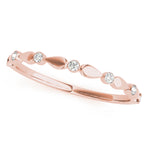 rose gold fashion diamond wedding band 