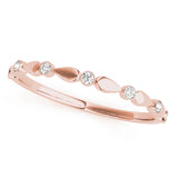 rose gold fashion diamond wedding band 