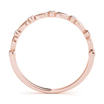 rose gold fashion diamond wedding band 