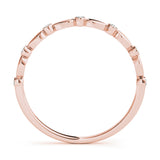 rose gold fashion diamond wedding band 