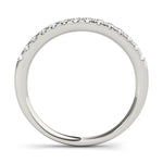 white gold single row diamond wedding band