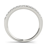 white gold single row diamond wedding band