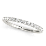 white gold single row diamond wedding band