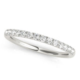 white gold single row diamond wedding band