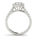 white gold square diamond engagement ring