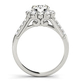 white gold diamond halo engagement ring 