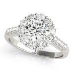 white gold diamond halo engagement ring 