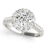 white gold diamond halo engagement ring 