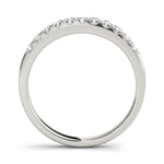 white gold single row diamond wedding band