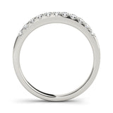 white gold single row diamond wedding band