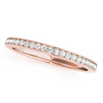 rose gold channel set diamond wedding band