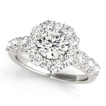 white gold diamond halo engagement ring