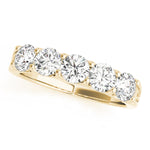 yellow gold 5-stone wedding band
